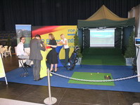 Golfsimulator beim FDP-Parteitag