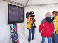 Snowboardsimulator beim FIS Weltcup 2006